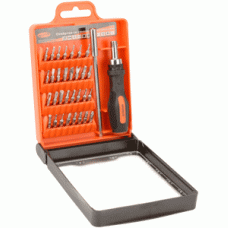 Combined screwdriver with interchangeable inserts