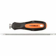 Combination screwdriver with adjustable rod length
