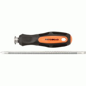 Combination screwdriver with adjustable rod length