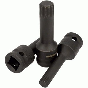 Impact bit socket Spline 1/2