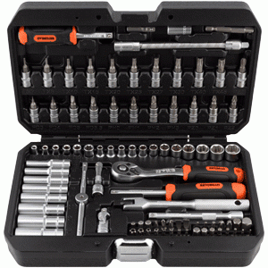 Professional tools set 9 items 1/4" DR