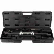 Straightening set tools with slide hammer