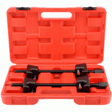 Strut coil spring compressor forged reinforced with a lock