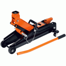 Portable hydraulic jack with a lock